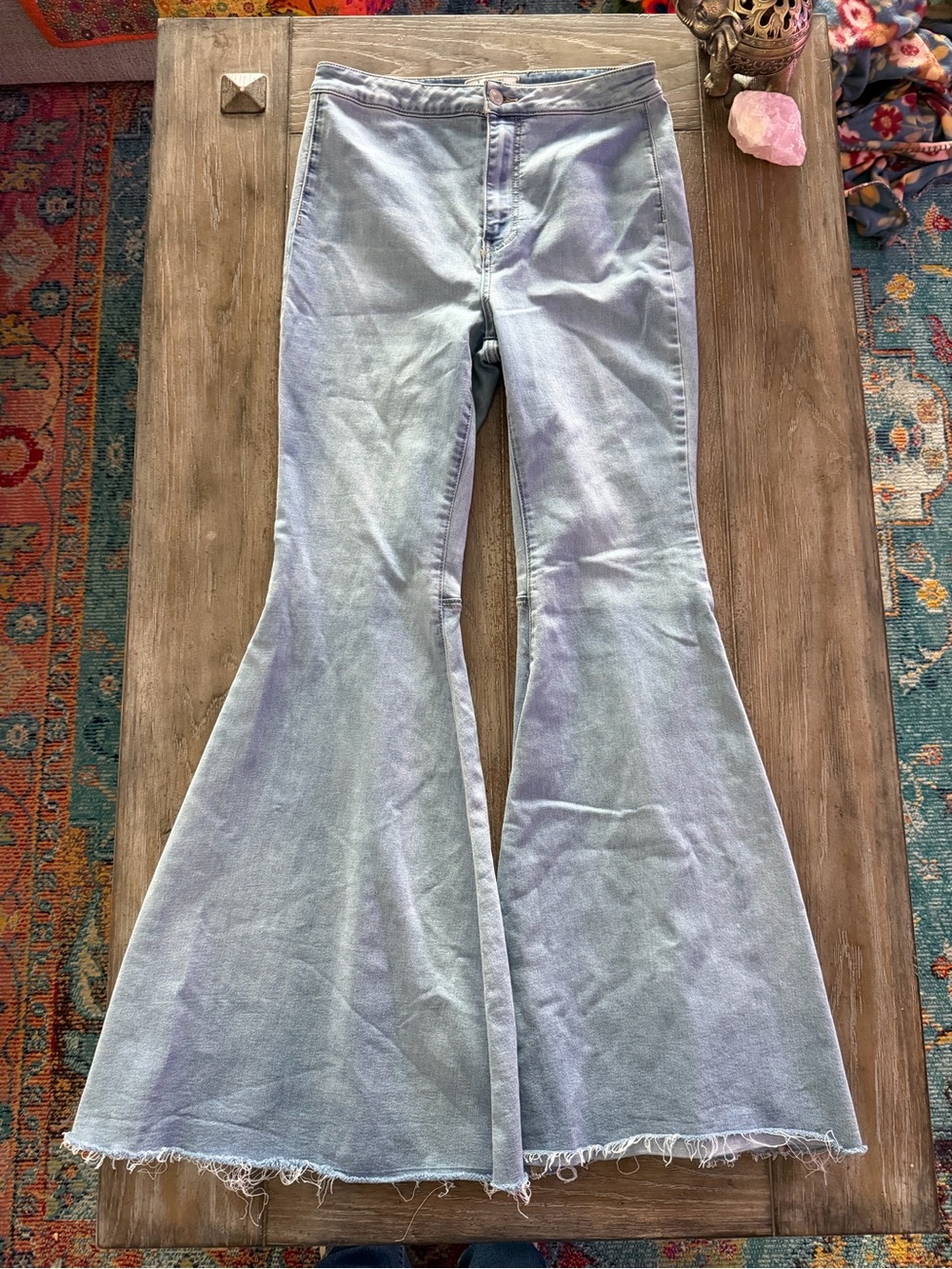 Women’s Light Blue High-Waist Flare Jeans